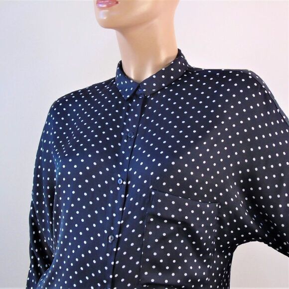 Zara Trafaluc Polka Dot Long Sleeve Shirt - Picture 2 of 9